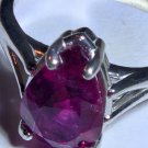 Sterling Red Nigerian Tourmaline Ring