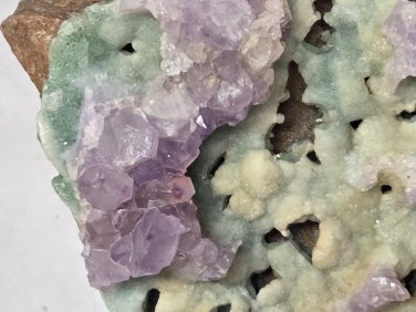 Amethyst on Fluorite specimen