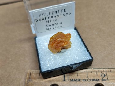 Stunning Wulfenite w mimetite thumbnail specimen