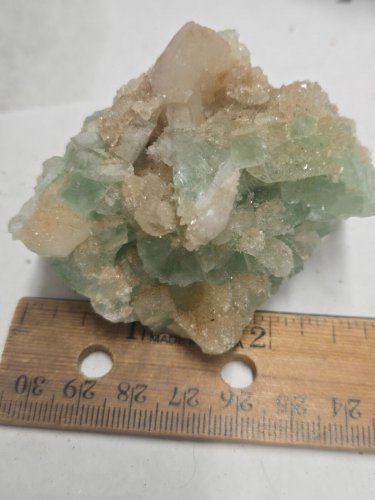 Stunning Green Apophyllite with stilbite