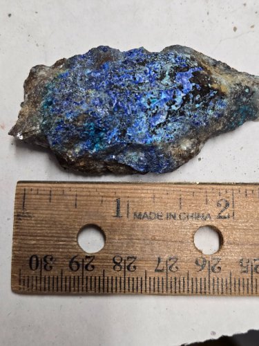 Beautiful blue Linarite specimen