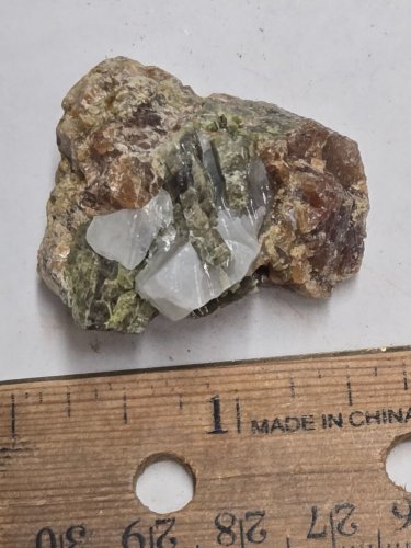 Beautiful Grossular garnet w diopside from Bishop