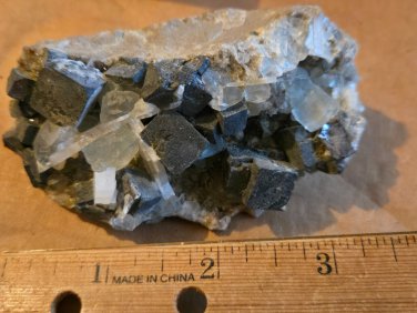 Stunning Galena with fluorite specimen