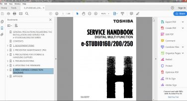 Toshiba e-STUDIO 160, e-STUDIO 200, e-STUDIO 250 Service Handbook