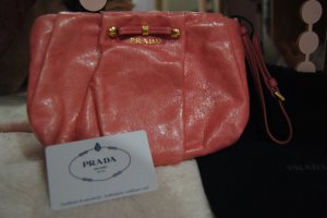 Prada Pink leather clutch