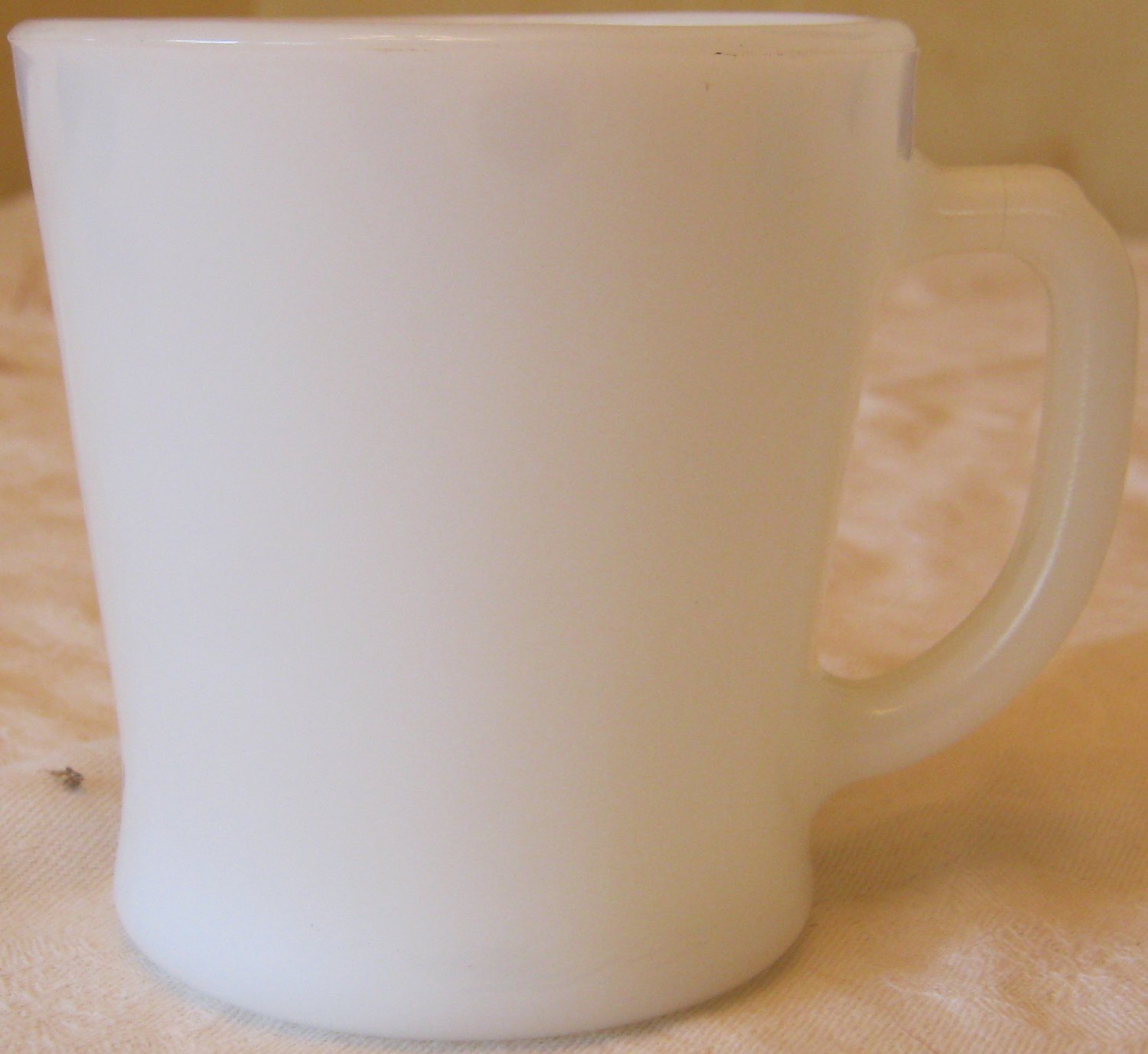 Vintage White FireKing D Handle Coffee Cup