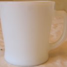 Vintage White FireKing D Handle Coffee Cup