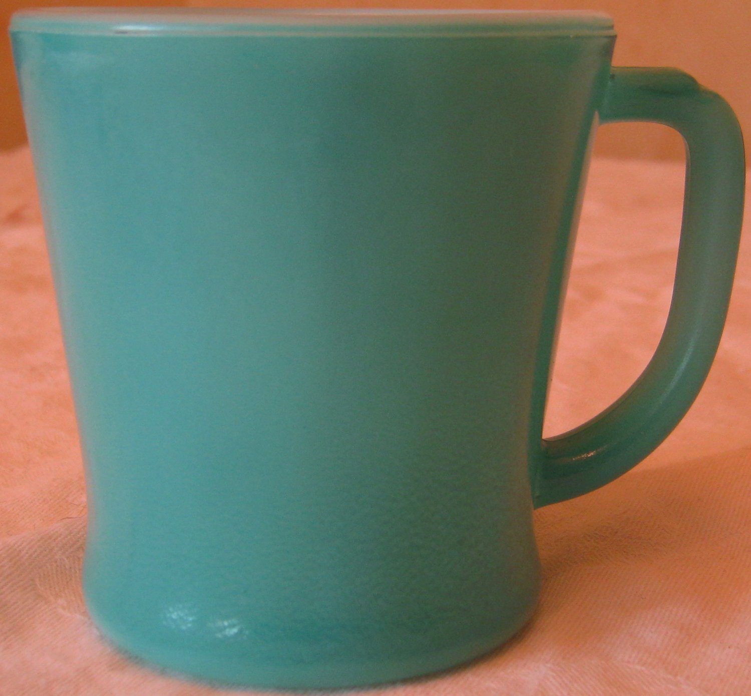 Vintage FireKing Green Fired on Color D Handle Coffee Cup