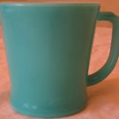Vintage FireKing Green Fired on Color D Handle Coffee Cup