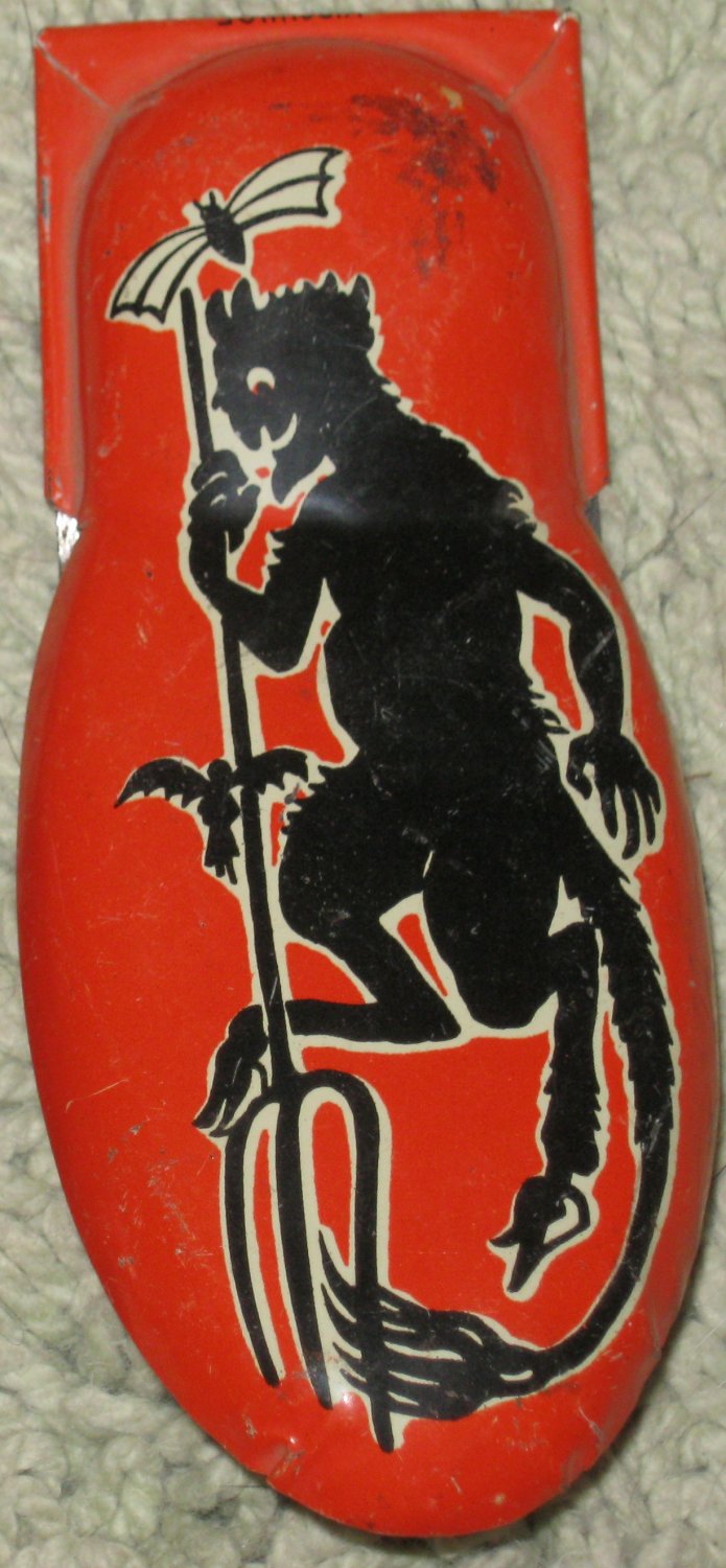 Vintage Kirchhof Metal Halloween Devil Pitchfork Clicker/Cricket