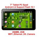 7 inch android 2.2 tablet pc VIA 8650 MID support Flash 10.0