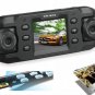 DM800 Car video camera with GPS dual cameras vehicle recorder car dvr with infrared night vision
