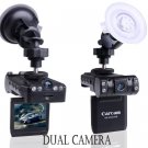 dual camera car black box 120 degree lens 270 degree rotational 2.5 LCD night vision car DVR X1000