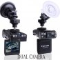 dual camera car black box 120 degree lens 270 degree rotational 2.5 LCD night vision car DVR X1000