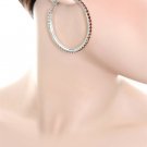 Topaz Rhinestone Hoop Earrings
