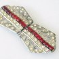 Art Deco Antique Vintage Red Diamond Belt Buckle