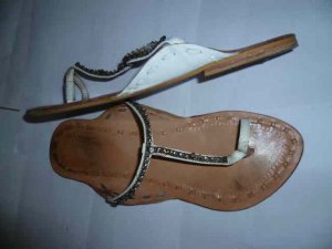 White Arabian flat Sandal