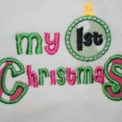 Baby's First Christmas embroidered shirt