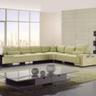 Beige VIG leather Sectional Sofa under $2800