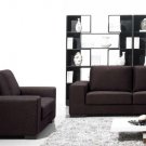 Black Fabric Reclining Sofa Set