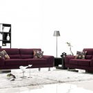 Cheerful Plum Colored Sofa Set