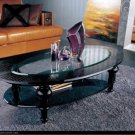 Modern Black Ellipse Coffee Table