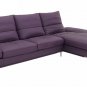 Modern Blue Leather Sectional Sofa