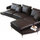Modern Chocolate Brown Sectional Sofa