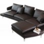 Modern Chocolate Brown Sectional Sofa