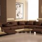 Modern Leather Sectional Sofa with Recliners