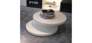 Modern Round White Celia Coffee Table