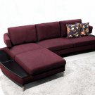 Purple Fabric Sectional Sofa