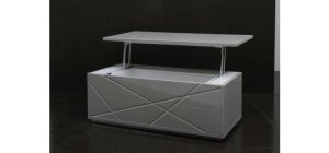 Modern Gray Lacquer Coffee Table - 848CT