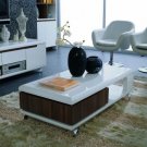 Zino - Modern White and Walnut Coffee Table