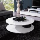 5019 - Modern White and Black Coffee Table