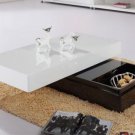 Modern Two-Tone Coffee Table with Storage
