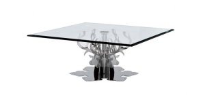 Modern Glass Square Coffee Table - Hamlet