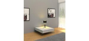 Modern White Floating Coffee Table