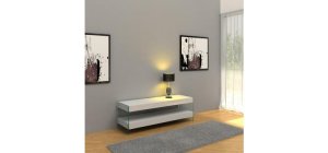 Modern White Floating TV Unit