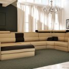 Modern Bonded Leather Sectional Sofa