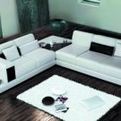 6102 - Modern Bonded Leather Sectional Sofa