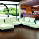 Modern Bonded Leather Sectional Sofa