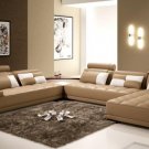 Modern Bonded Leather Sectional Sofa