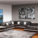 5012B - Modern Bonded Leather Sectional Sofa