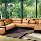 2512 - Modern Bonded Leather Sectional Sofa