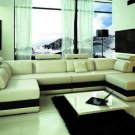1101 - Modern Bonded Leather Sectional Sofa