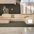1004 - Modern Bonded Leather Sectional Sofa