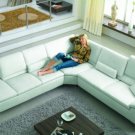 2914 - Modern Bonded Leather Sectional Sofa