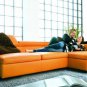 2911 - Modern Bonded Leather Sectional Sofa