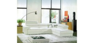 8008A - Modern Bonded Leather Sectional Sofa